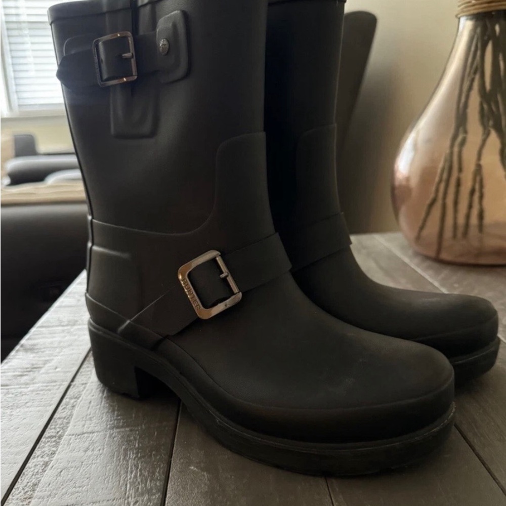 Women’s Black Original Rain Wellington Wellies Boots Waterproof Size 7